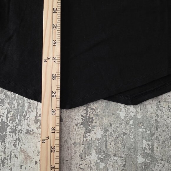 Pure Jill Black Asymmetrical 3/4 Sleeve Boat Neck Top with Side Slit. Sz Large - Picture 7 of 7